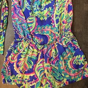 Strapless Lilly Pulitzer Romper w/ Fabric Belt